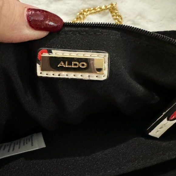 Aldo Caraglio Valentines Heart Print Chain Shoulder Quilted Crossbody Purse RARE - Picture 12 of 15